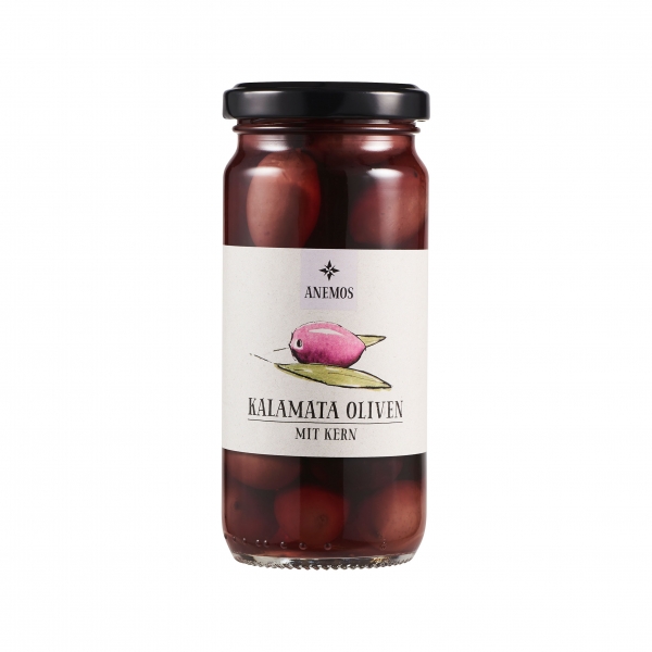 Kalamata Oliven mit Kern 227g Glas